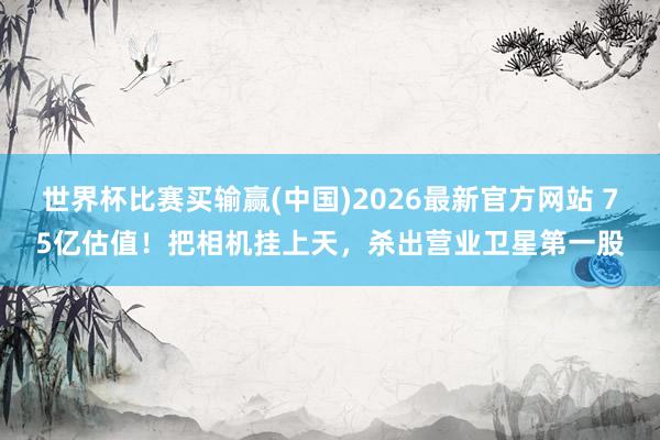 世界杯比赛买输赢(中国)2026最新官方网站 75亿估值！把相机挂上天，杀出营业卫星第一股