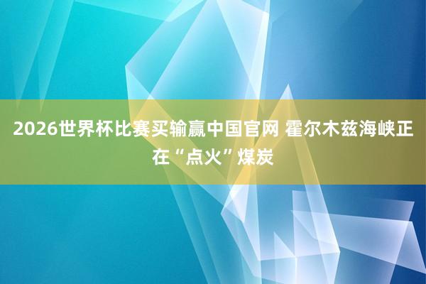 2026世界杯比赛买输赢中国官网 霍尔木兹海峡正在“点火”煤炭