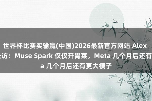 世界杯比赛买输赢(中国)2026最新官方网站 Alex Wang 长访：Muse Spark 仅仅开胃菜，Meta 几个月后还有更大模子