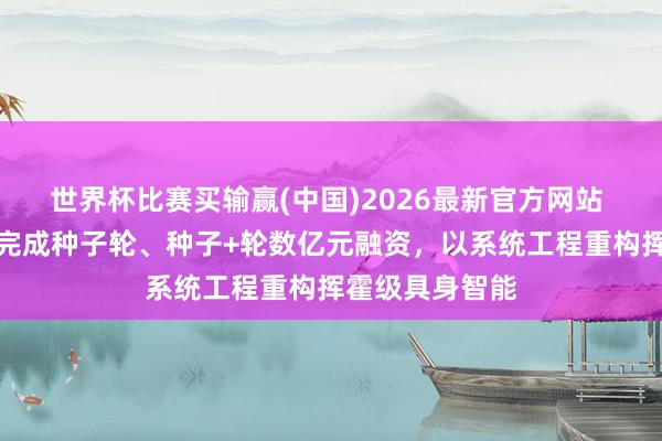 世界杯比赛买输赢(中国)2026最新官方网站 贝塔无穷麇集完成种子轮、种子+轮数亿元融资，以系统工程重构挥霍级具身智能