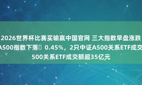 2026世界杯比赛买输赢中国官网 三大指数早盘涨跌不一，中证A500指数下落​0.45%，2只中证A500关系ETF成交额超35亿元