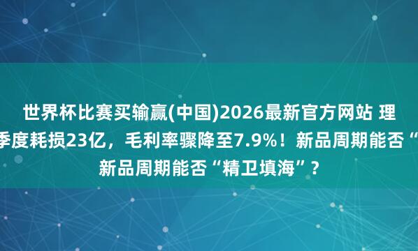 世界杯比赛买输赢(中国)2026最新官方网站 理念念汽车一季度耗损23亿，毛利率骤降至7.9%！新品周期能否“精卫填海”？
