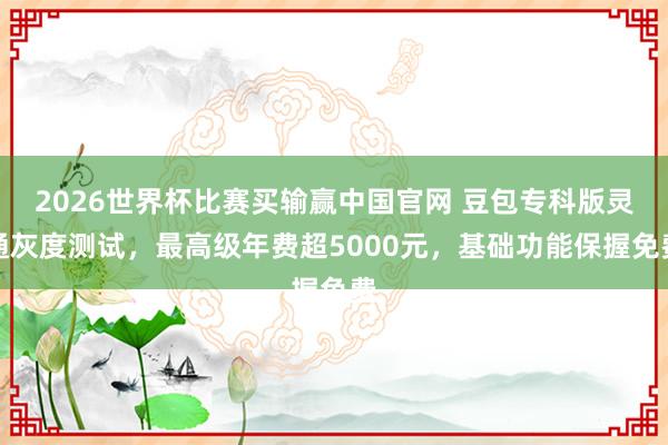 2026世界杯比赛买输赢中国官网 豆包专科版灵通灰度测试，最高级年费超5000元，基础功能保握免费