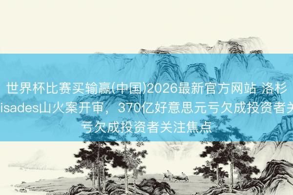 世界杯比赛买输赢(中国)2026最新官方网站 洛杉矶县Palisades山火案开审，370亿好意思元亏欠成投资者关注焦点