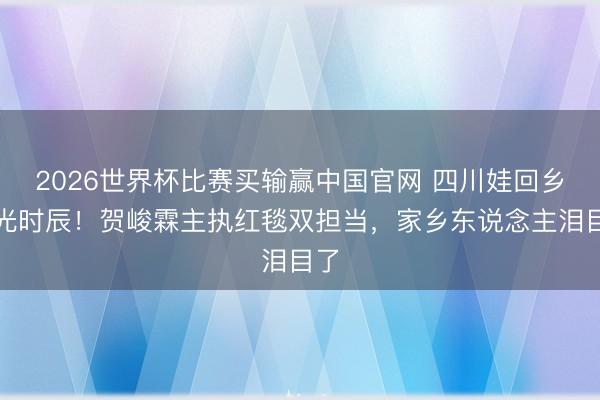 2026世界杯比赛买输赢中国官网 四川娃回乡高光时辰！贺峻霖主执红毯双担当，家乡东说念主泪目了